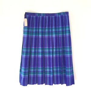 NWT Pendleton vintage 100% wool purple plaid skirt